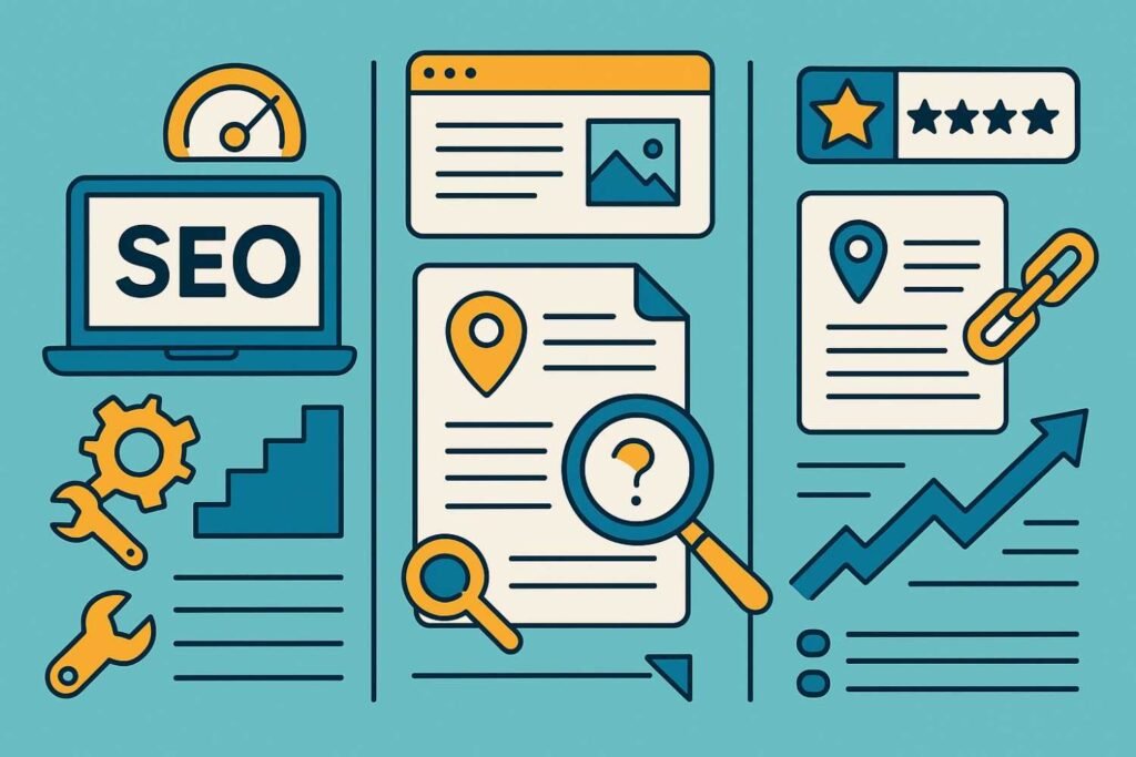 What type of SEO strategy should a local business use in Dubai?
