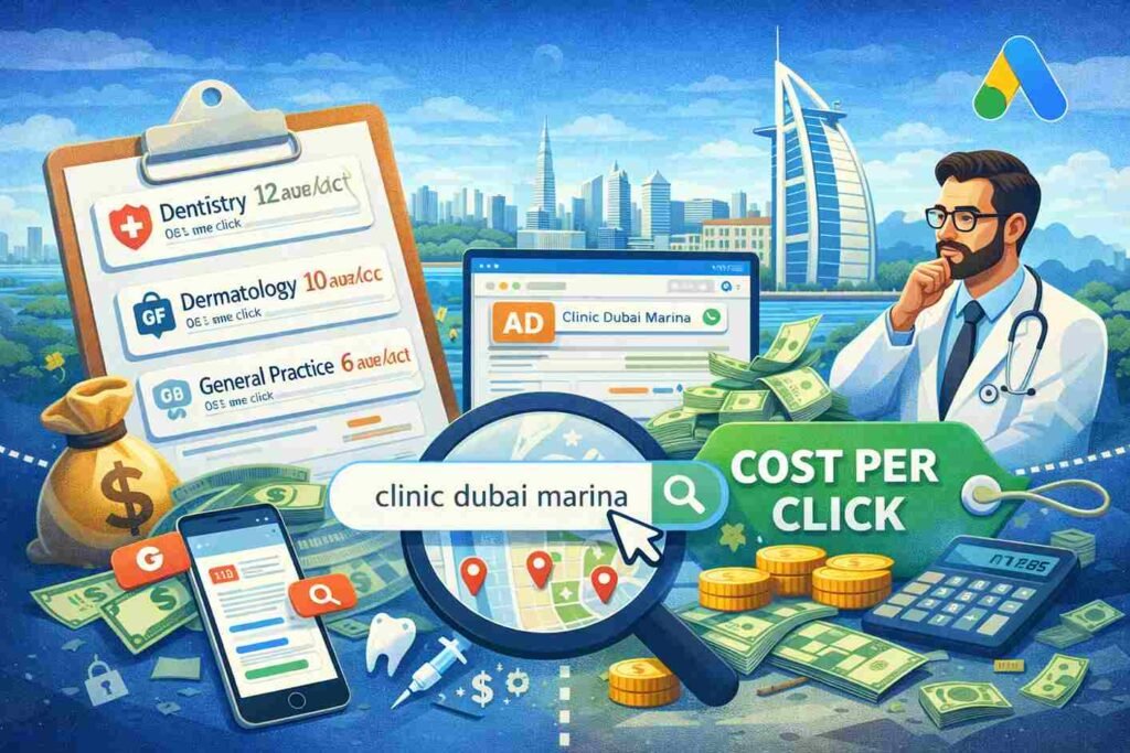 How much does Google Ads cost for clinics in Dubai?