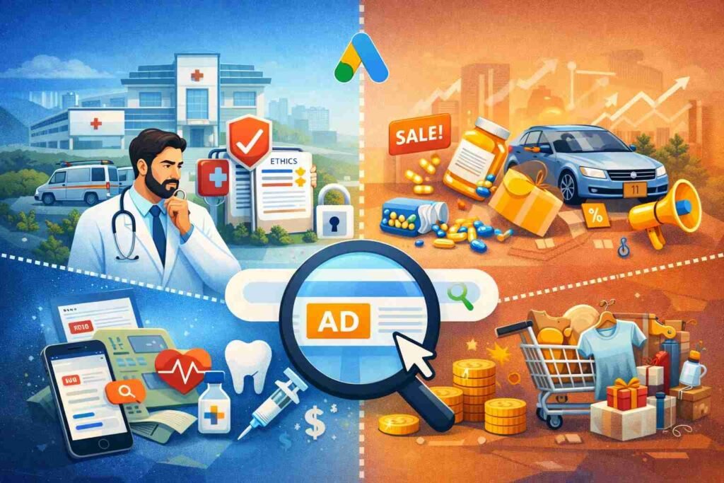 What makes Google Ads different for healthcare compared to other industries?