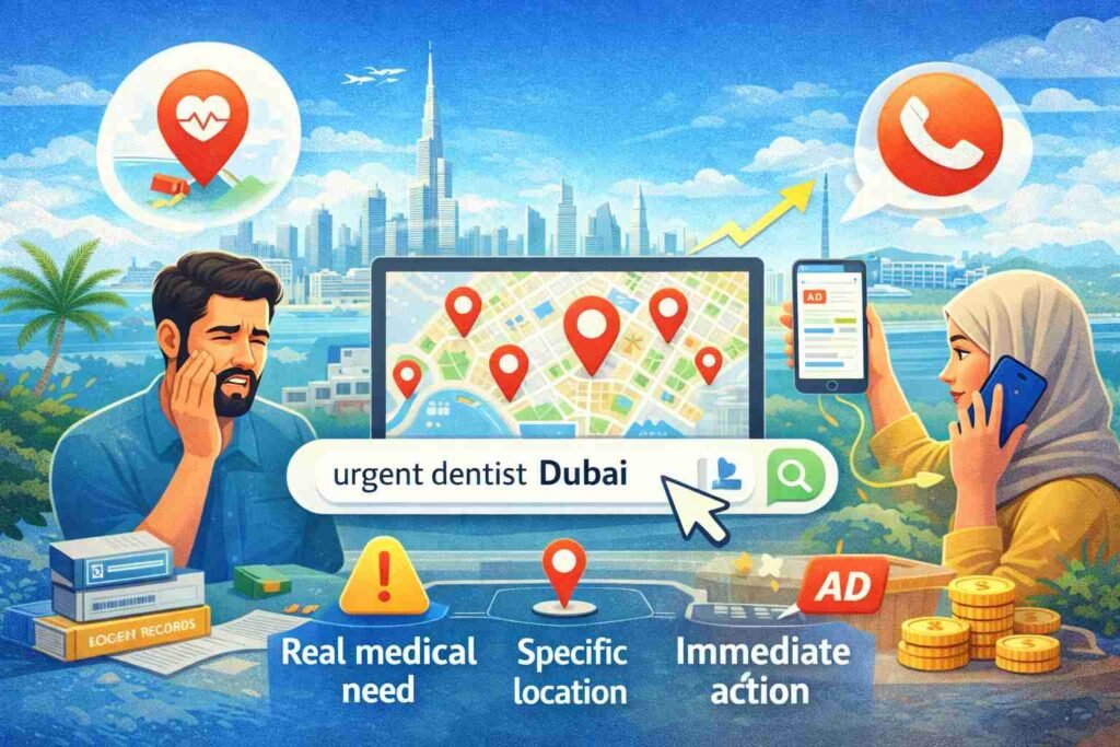 لماذا تعتمد إعلانات غوغل في القطاع الطبي بدبي على نية حجز فعلية؟