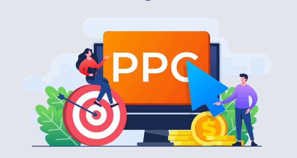 Illustration of PPC advertising strategies for real estate agencies in Dubai.