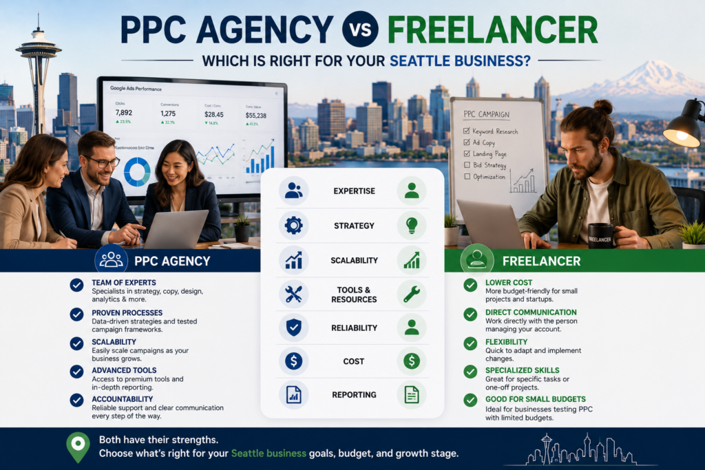 PPC Agency vs Freelancer for Seattle Businesses 1